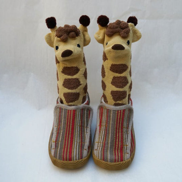 handmade baby giraffe socks Handmade Japanese baby socks handmade animal socks handmade kids socks baby socks made in Japan