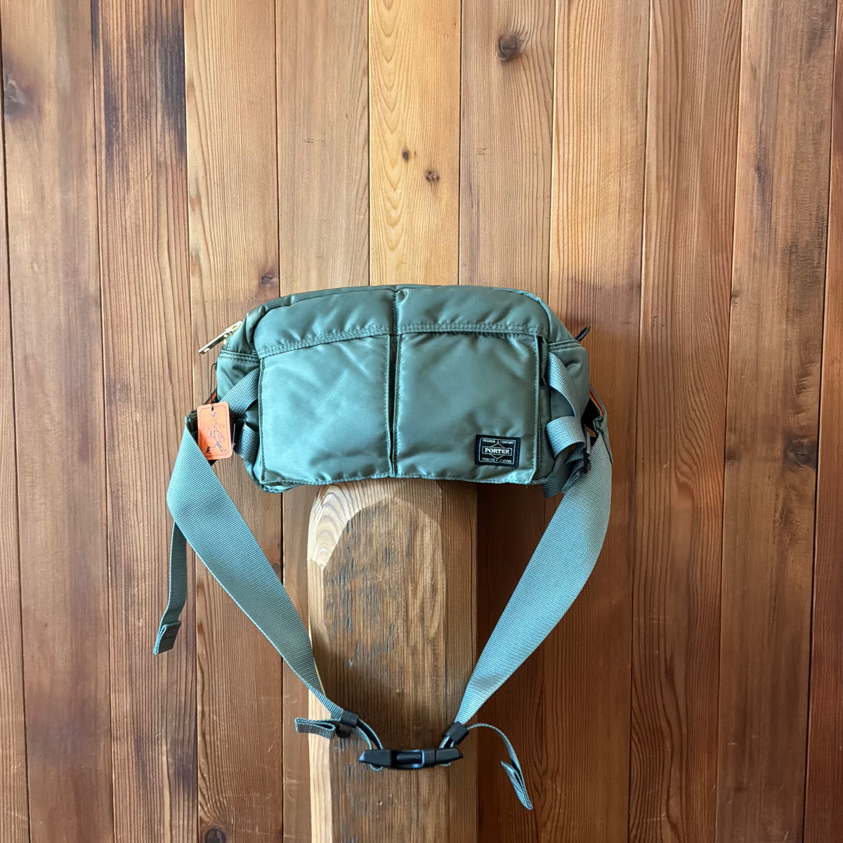 PORTER TANKER 2POCKET WAIST BAG GREEN – Cotton Sheep