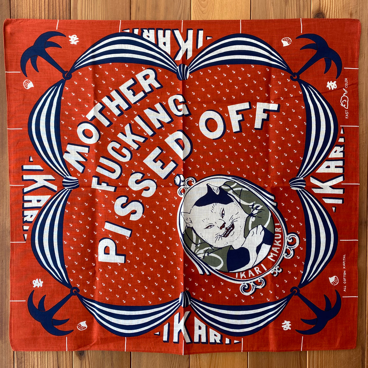 Kapital Ikari-Makuri Cat Bandana Red – Cotton Sheep