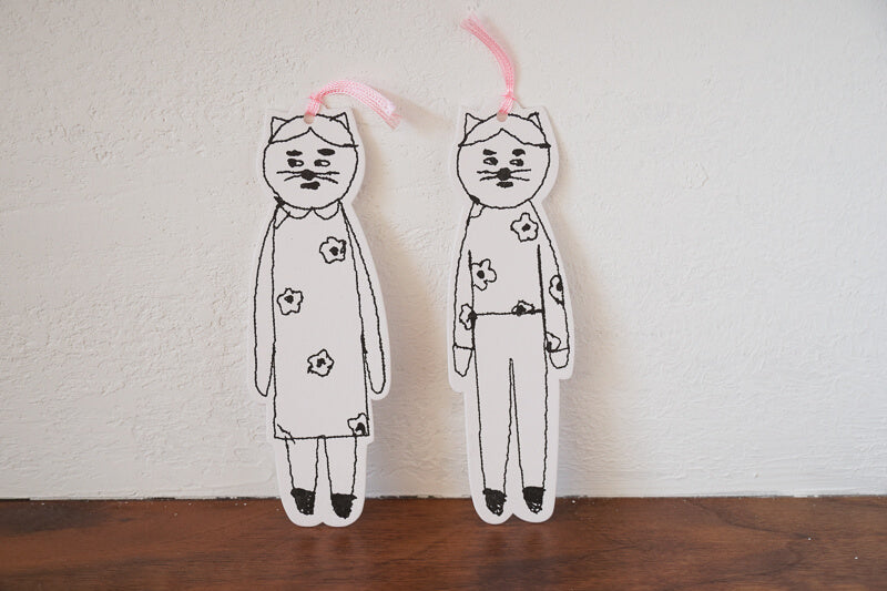 Sennokoto bookmark 2pcs set (twin cats) - Cotton Sheep