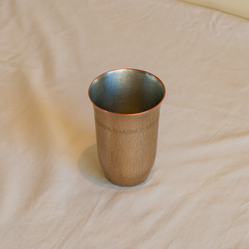 Japanese copper cup handmade Japanese copper tin cup hand pounded cup