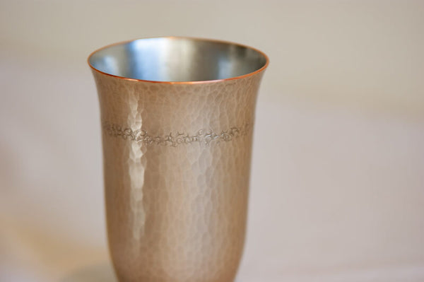 Japanese copper cup handmade Japanese copper tin cup hand pounded cup