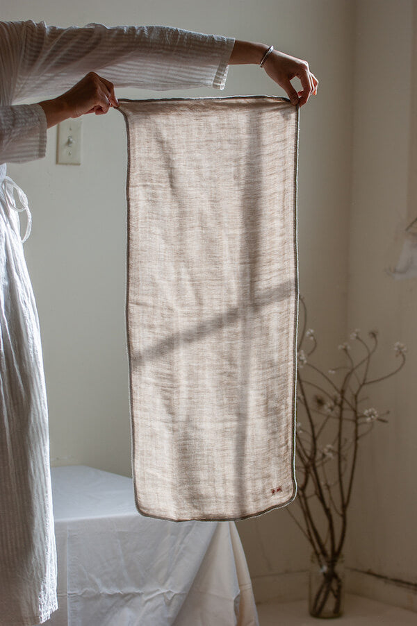 Linen Gauze Wash Cloth (Taupe) - Cotton Sheep