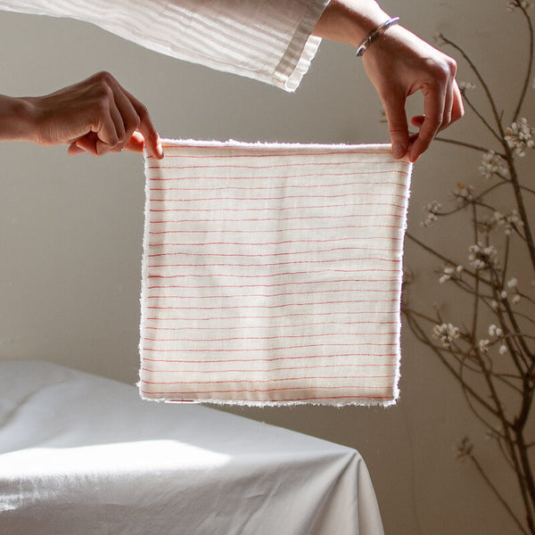 Mitsou Terry Gauze "Hankachi" Hand Towel (Stripe) - Cotton Sheep