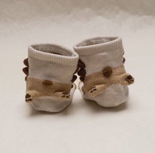 Orange Lion Animal Socks, 9-12cm Handmade Japanese baby socks handmade animal socks handmade kids socks baby socks made in Japan