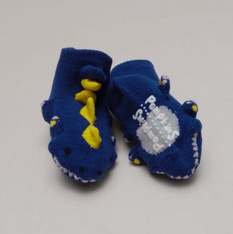 Blue Dino Animal Socks, 9-12cm  Handmade Japanese baby socks handmade animal socks handmade kids socks baby socks made in Japan