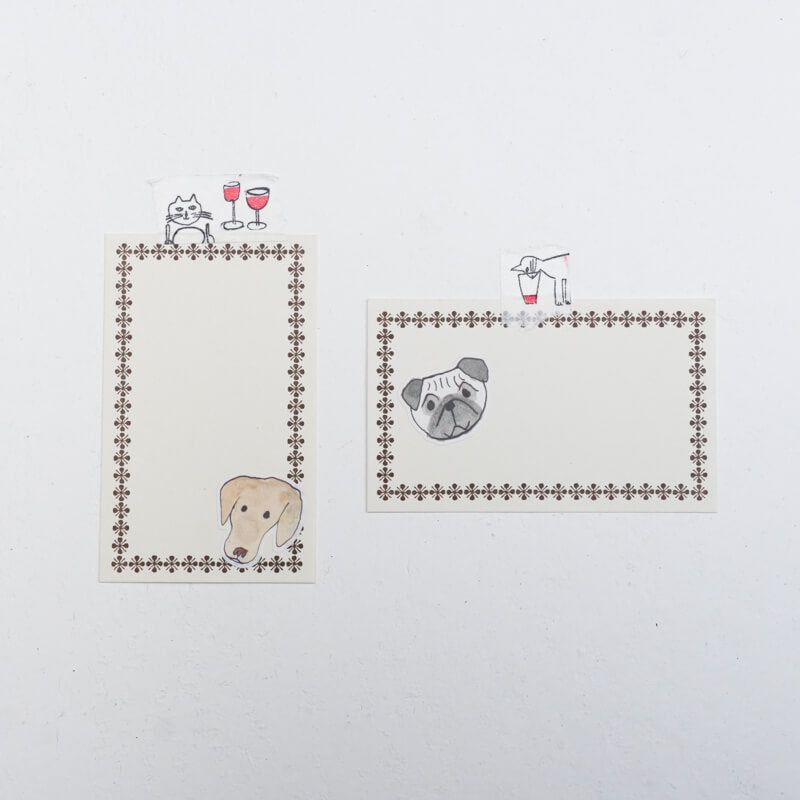 Letterpress memo card 50pcs (brown) - Cotton Sheep