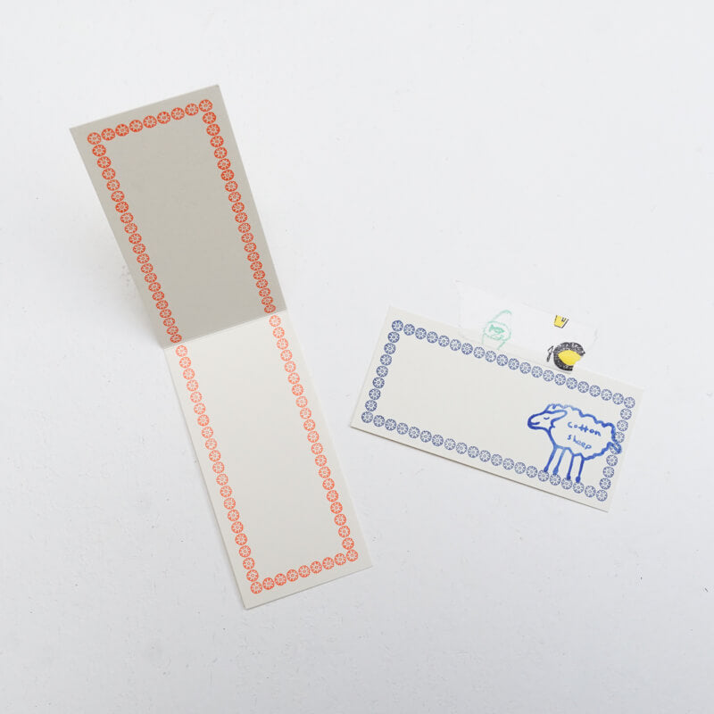 Letterpress folded memo card 20pcs(orange) - Cotton Sheep