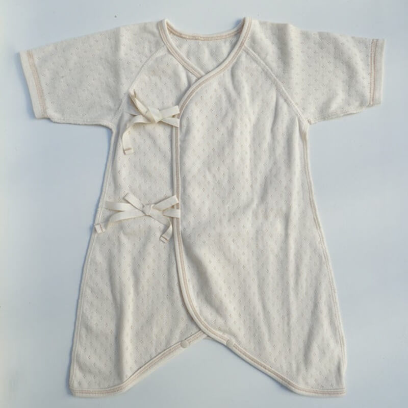Hadagi Baby Kimono Onesie Organic Cotton Pointelle Kimono Onesie