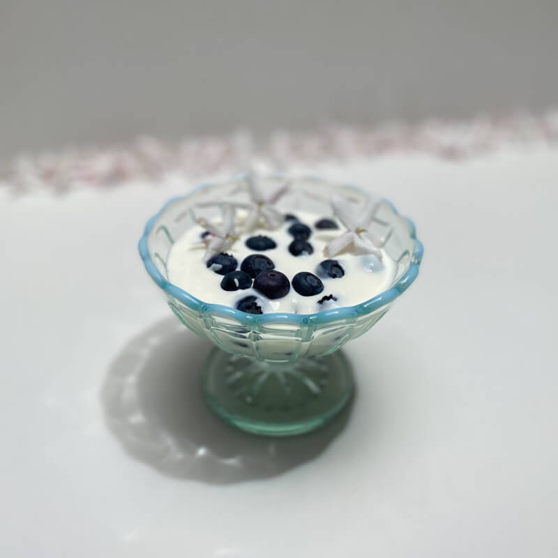 Yukinohana (Snow Flower) Parfait Glass, Mint Blue - Cotton Sheep