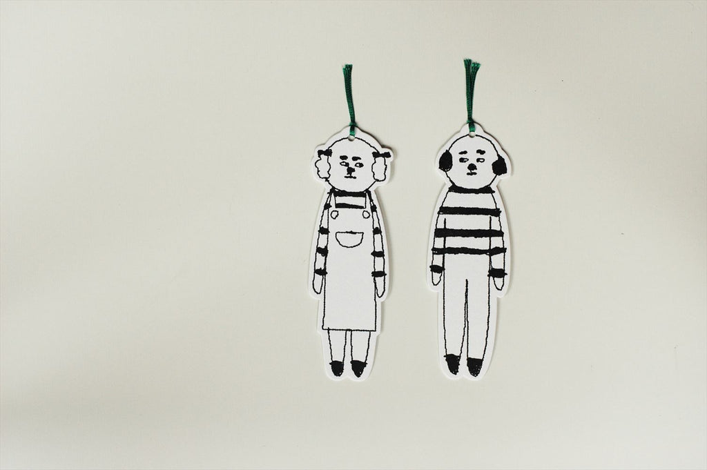 Sennokoto bookmark 2pcs set (brother and sister dog) - Cotton Sheep