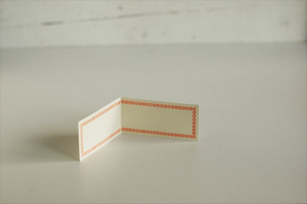 Letterpress folded memo card 20pcs(orange) - Cotton Sheep