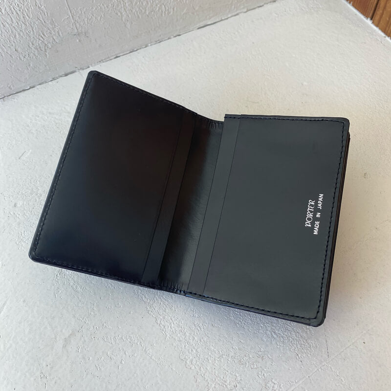 Porter Camouflage card case (woodland black) - Cotton Sheep Porter Camouflage Card Case (Woodland Black) handmade Japanese wallet